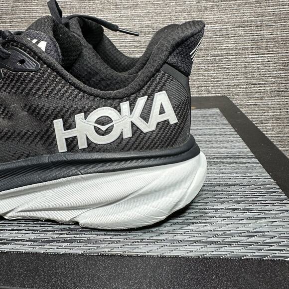 Hoka One One Clifton 9 Black White 1127896 BWHT Running Shoes - Women's 9 - Picture 2 of 16
